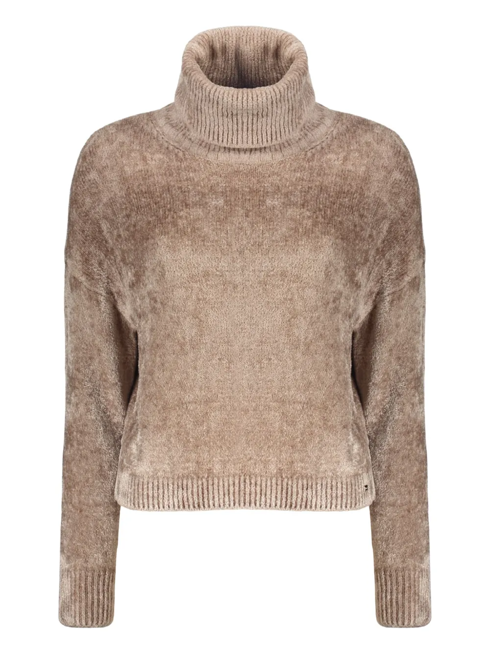 Herno High-neck Long-sleeve Sweater In Brown