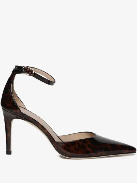 Stuart Weitzman 85mm ankle strap pointed pumps