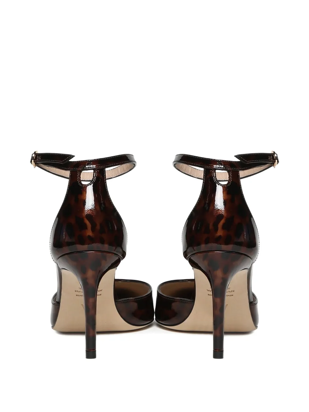 Stuart Weitzman 85mm ankle strap pointed pumps Bruin