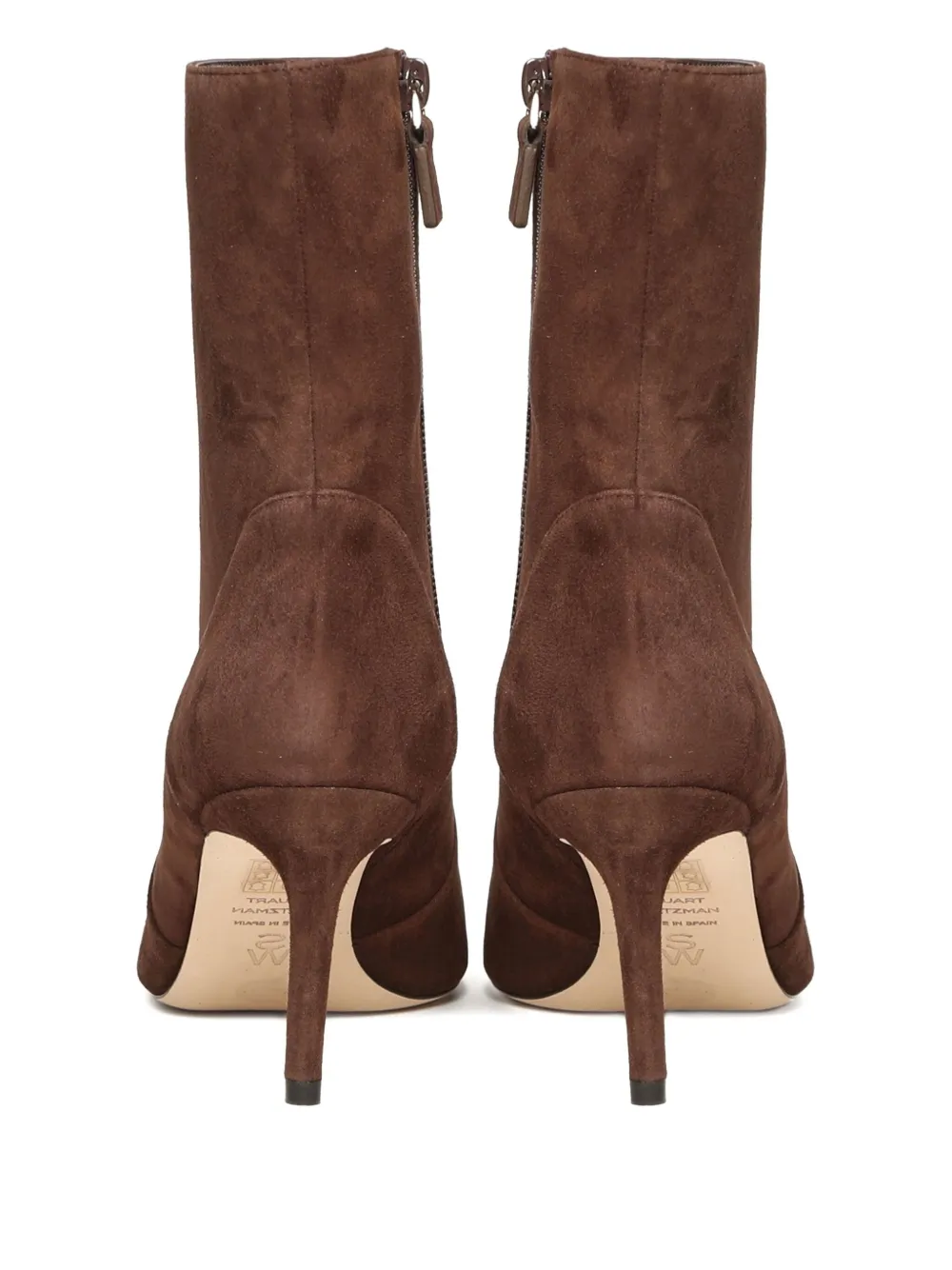 Stuart Weitzman 75 mm laarzen met puntige neus Bruin