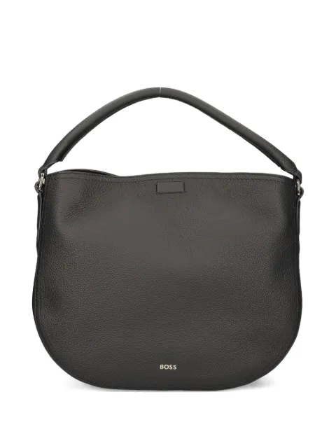 BOSS grained-leather detachable-strap shoulder bag