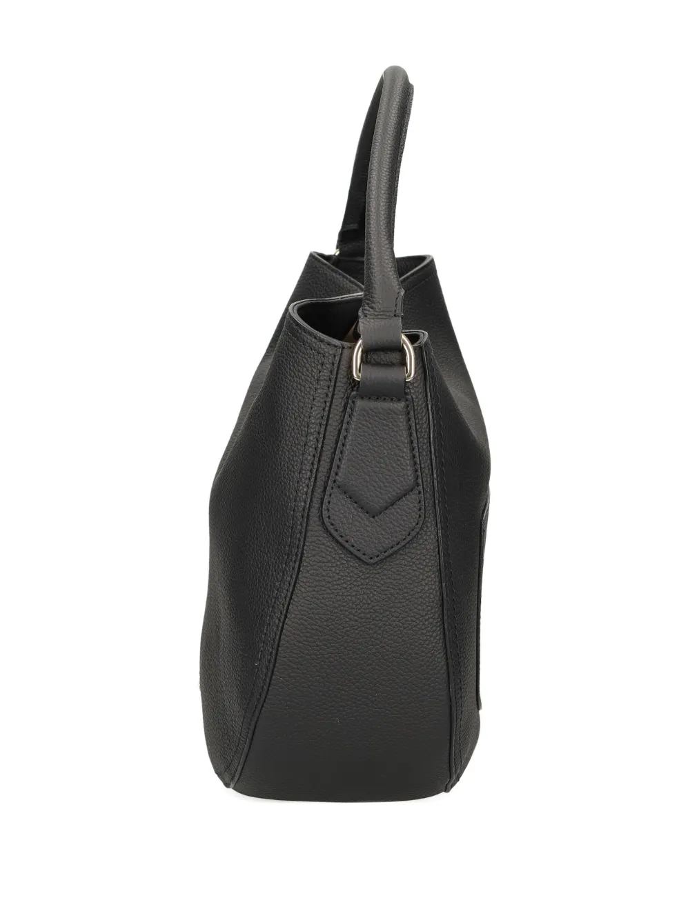 BOSS Schoudertas van bewerkt leer met afneembare band Zwart