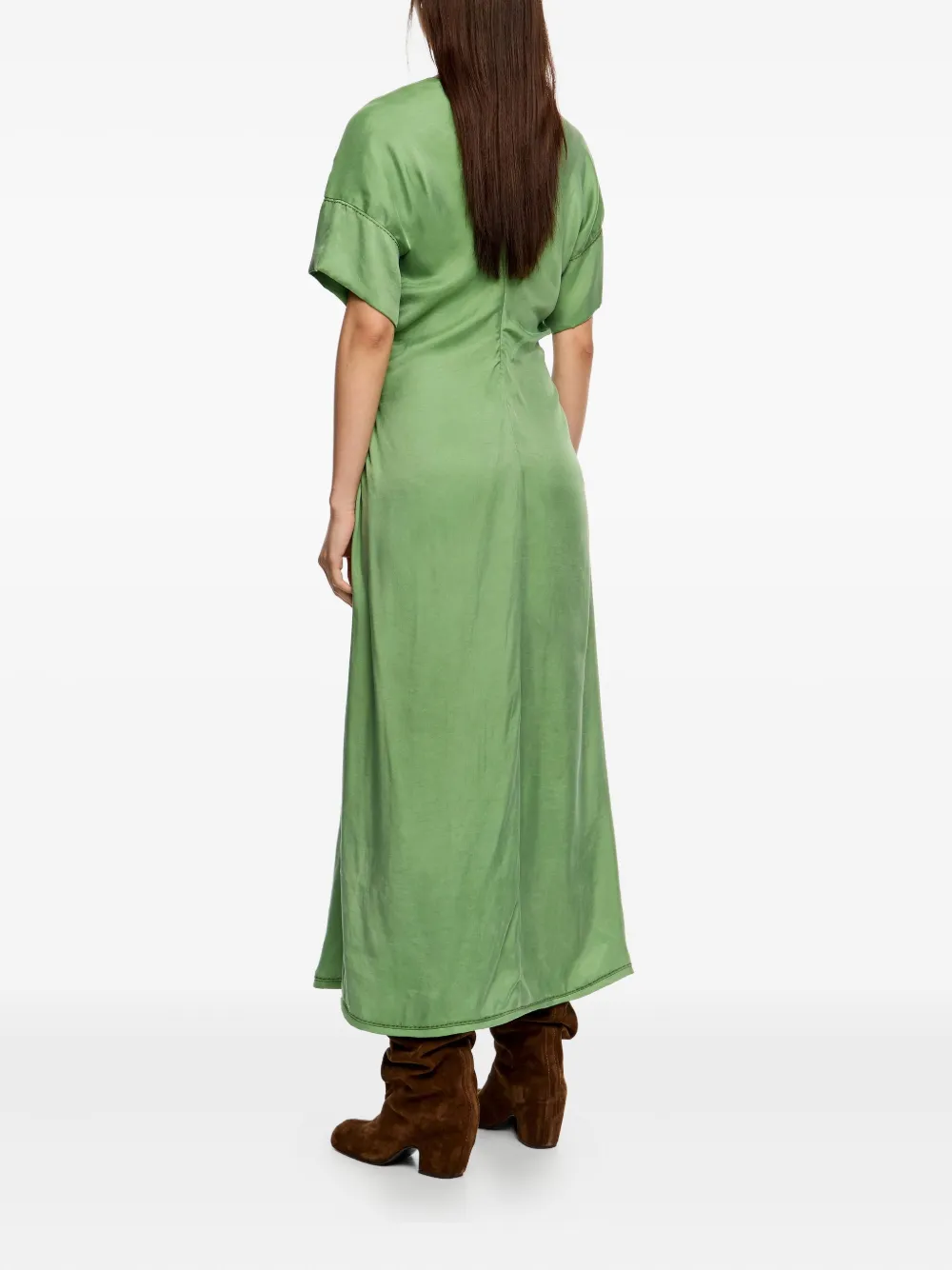 Bimba y Lola Midi-jurk met ruches Groen