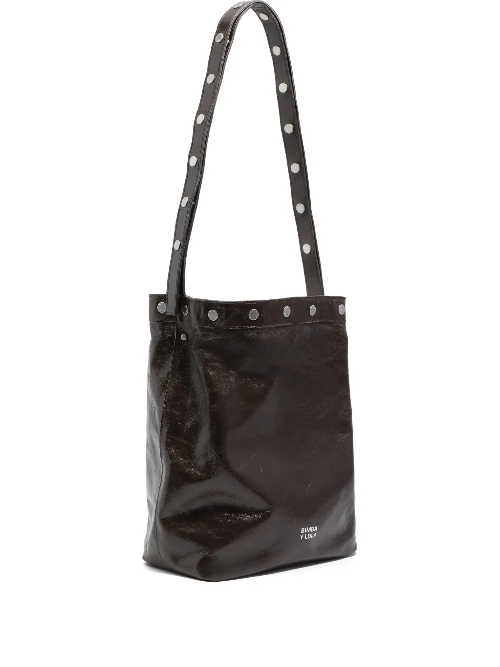 Bimba y Lola studded shoulder bag | Brown | Image 1