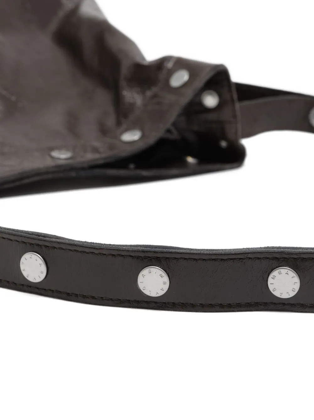 Bimba Y Lola Studded Shoulder Bag In Brown