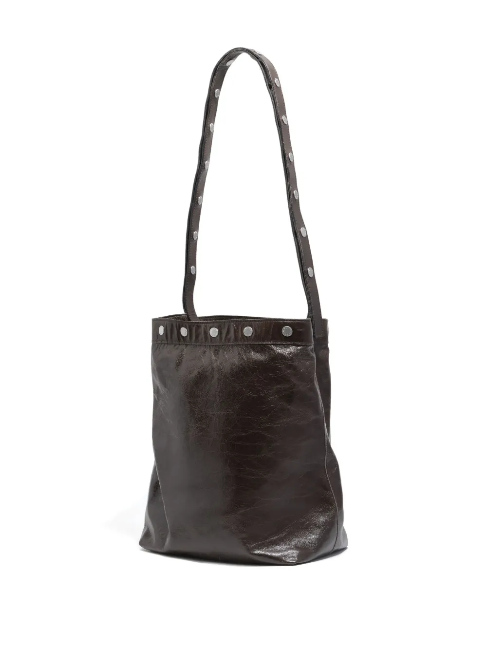 Bimba Y Lola Studded Shoulder Bag In Brown