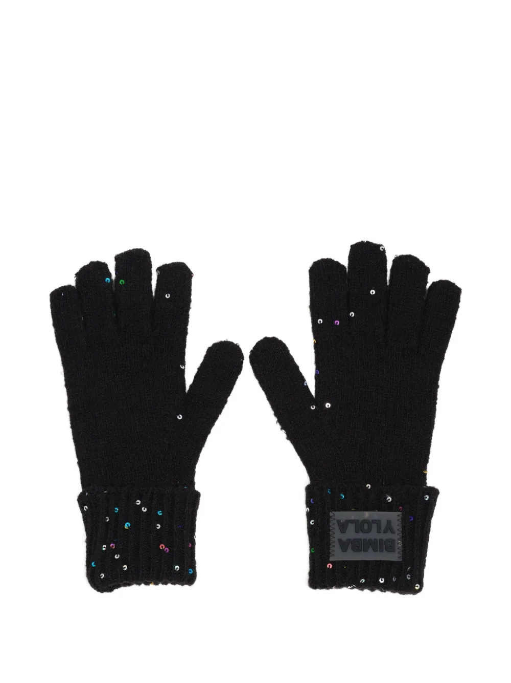 Bimba y Lola sequin gloves | Black | Image 1
