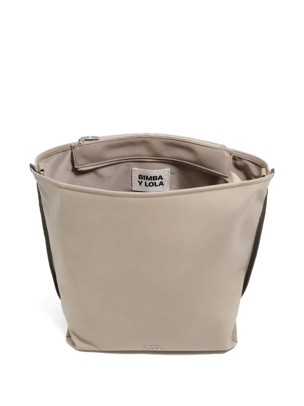 Bimba Y Lola Logo Strap Shoulder Bag In Neutral