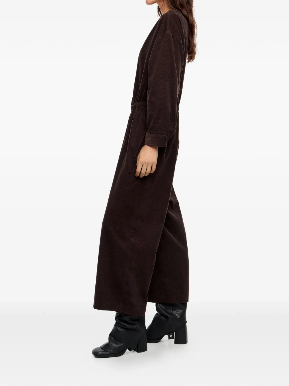  Bimba Y Lola Drawstring Corduroy Jumpsuit - Brown 