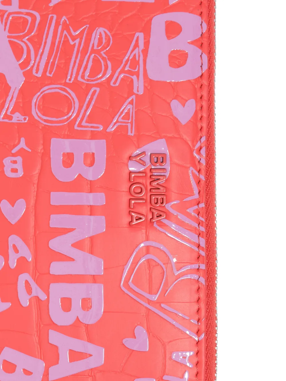Bimba Y Lola Logo Zip Wallet In Red
