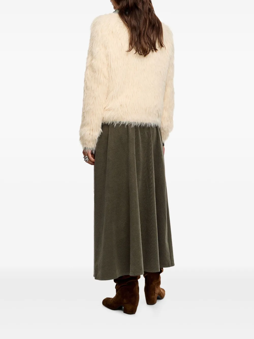 Bimba y Lola Midi-rok met trekkoord Groen