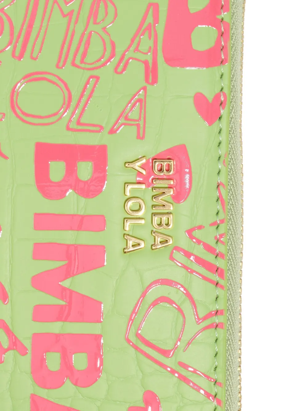 Bimba y Lola Portemonnee met logoplakkaat Groen