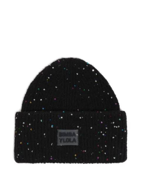 Bimba y Lola sequin logo beanie