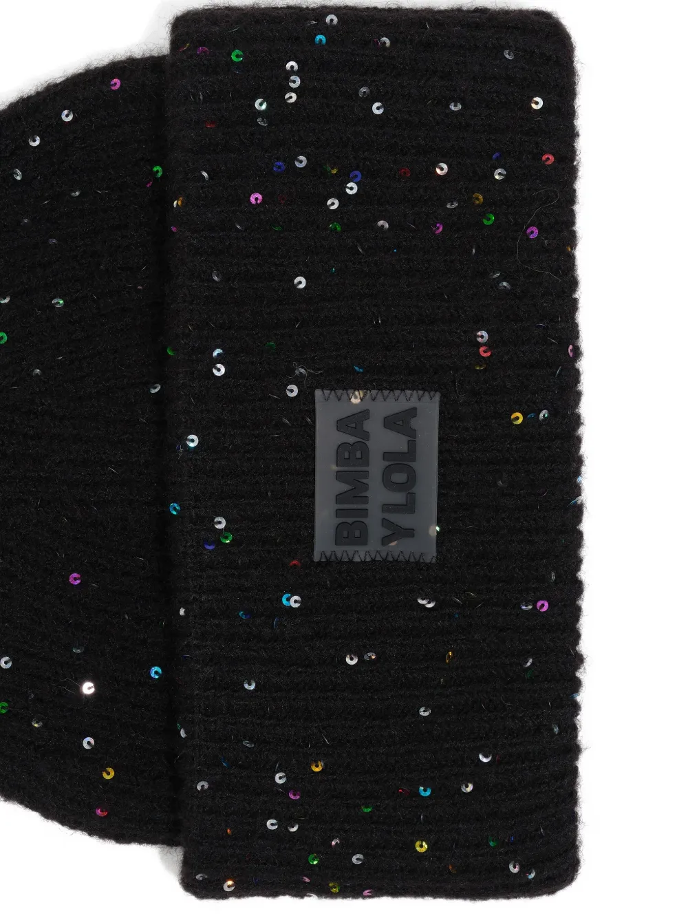 Bimba y Lola Muts met pailletten en logo - Zwart