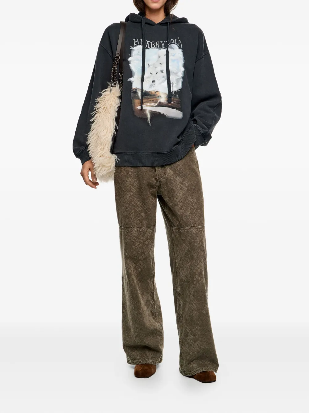 Bimba y Lola Hoodie met print - Grijs