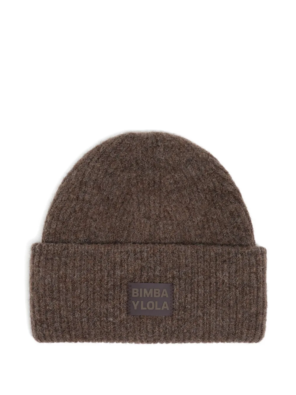 Bimba y Lola logo-patch beanie hat | Brown | Image 1