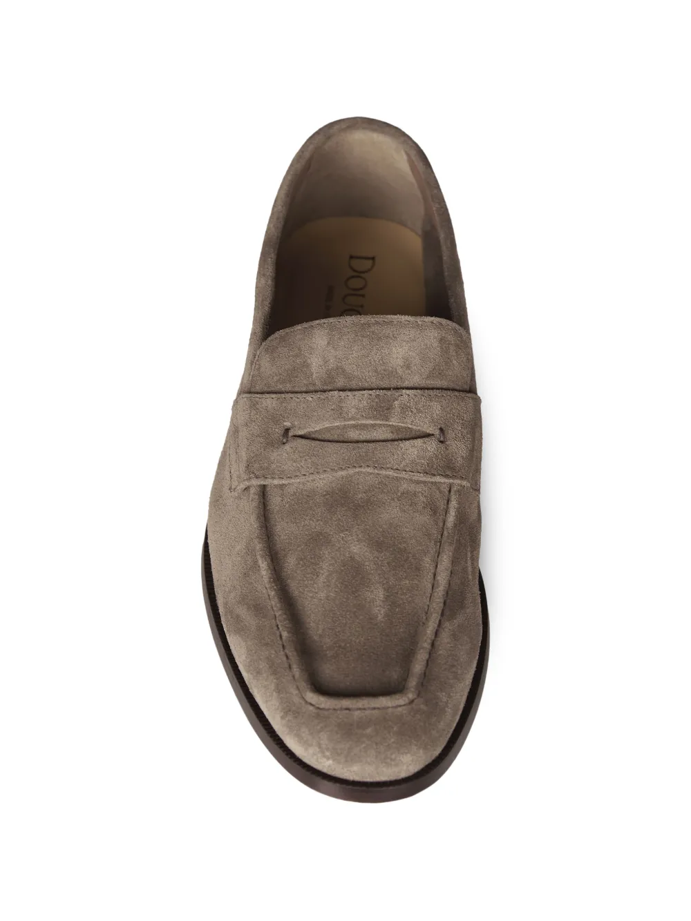 Doucal's suede flat loafers Beige