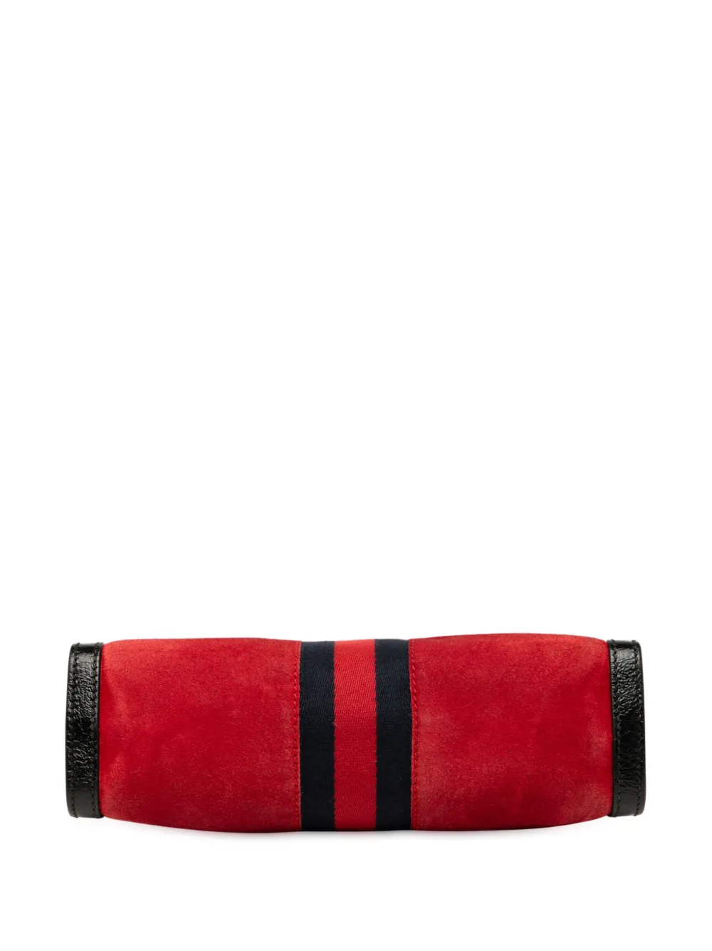 Pre-owned Gucci 2016-2025 Small Suede Ophidia Chain Crossbody Bag In Red