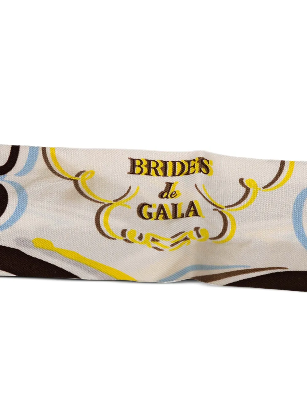 Hermès Pre-Owned mascada Twilly Brides De Gala Shadow de seda 2019-2025 | Image 2