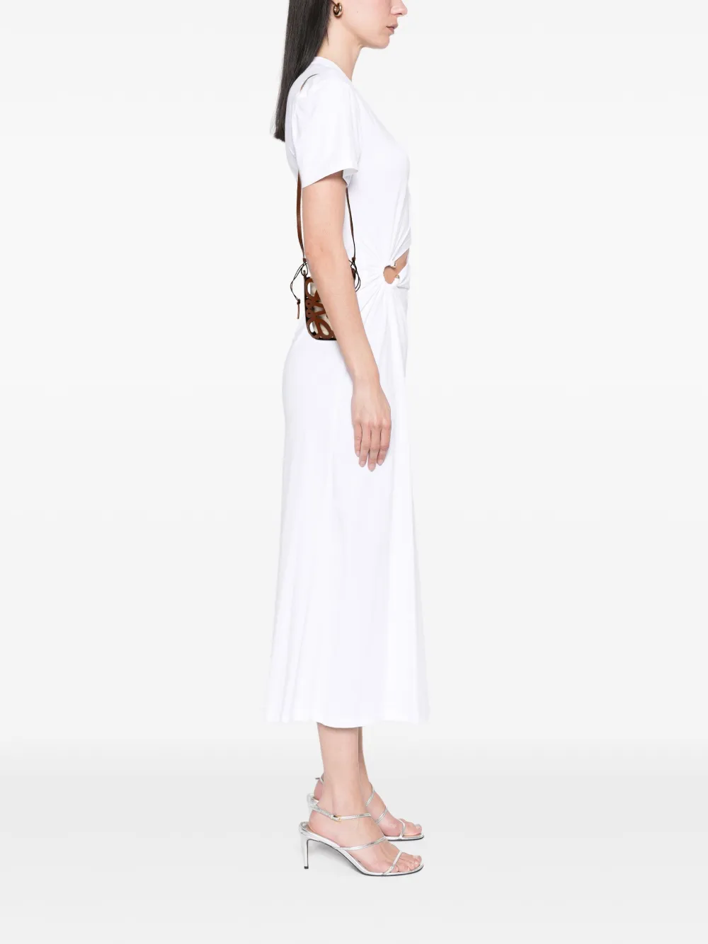 Pre-owned Loewe 2024 Anagram Leather Cut Out Pocket Crossbody Bag In Brown