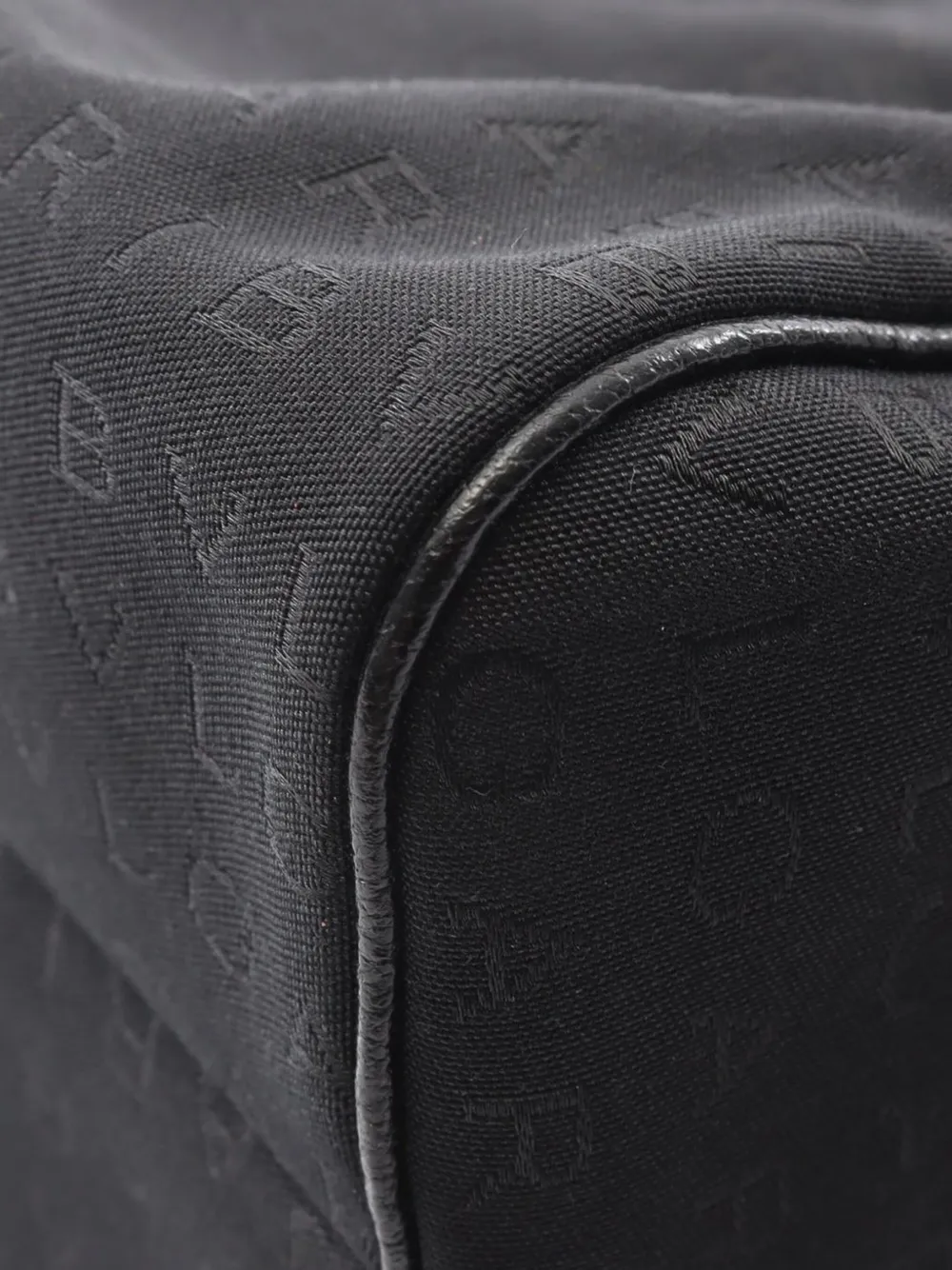 Pre-owned Bvlgari 2010-2025 Logomania Canvas Handbag In Black