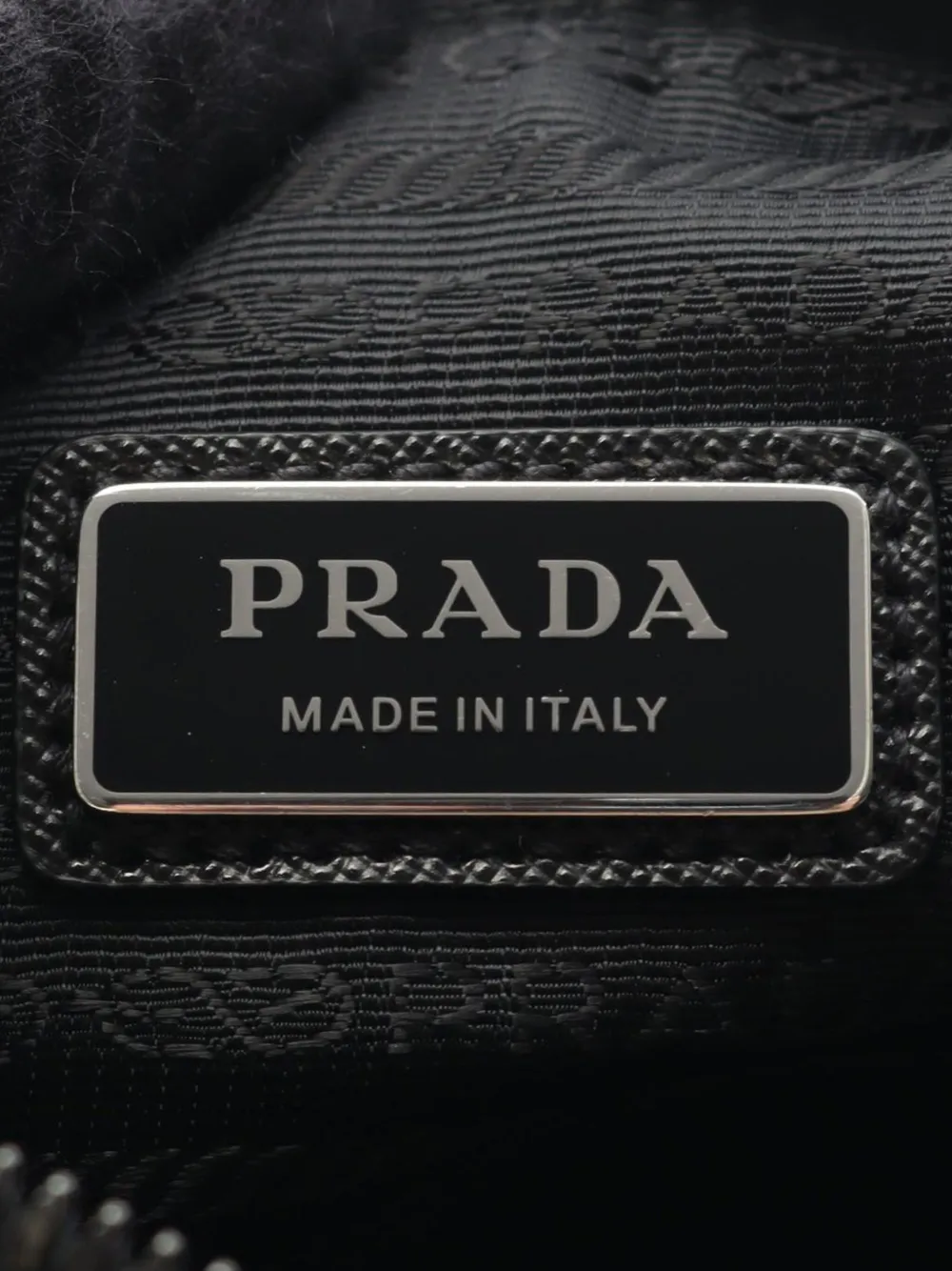 Pre-owned Prada 2013-2025 Re-nylon And Saffiano Shoulder Bag In Black