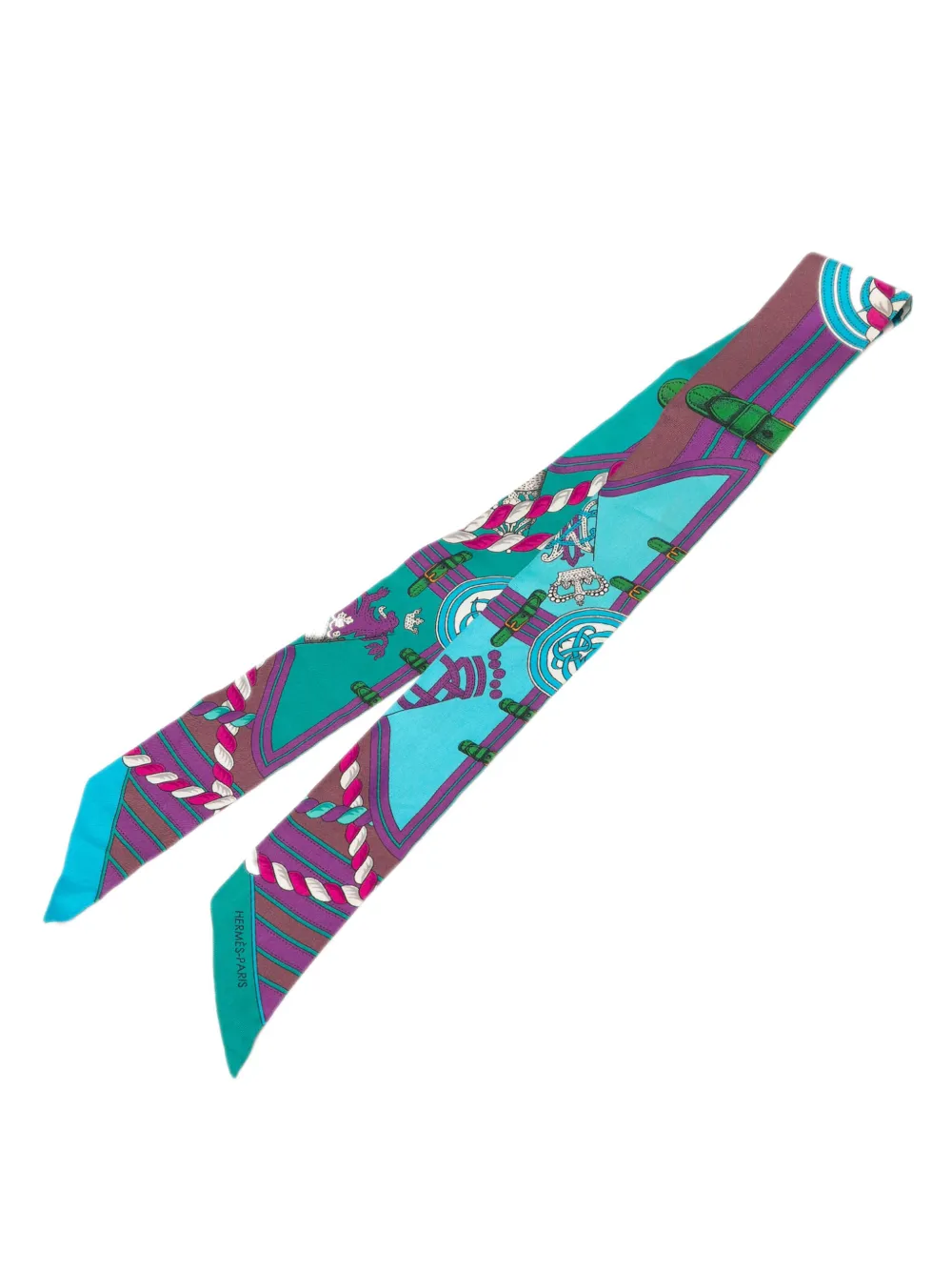 Hermès Pre-Owned foulard Grande Tenue en soie (1999-2007) | bleu | Image 1