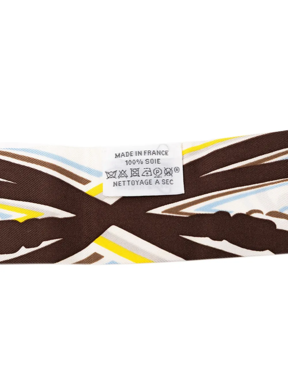 Pre-owned Hermes 2019-2020 Brides De Gala Shadow Twilly Silk Scarf Scarves In White