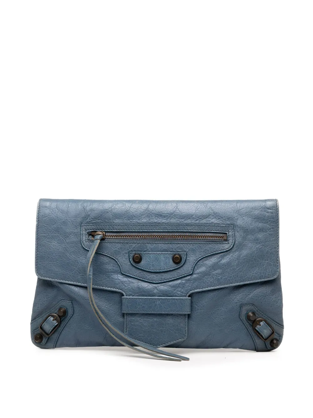 Balenciaga Pre-Owned 2005-2025 Lambskin Motocross Classic City clutch bag | Blue | Image 1