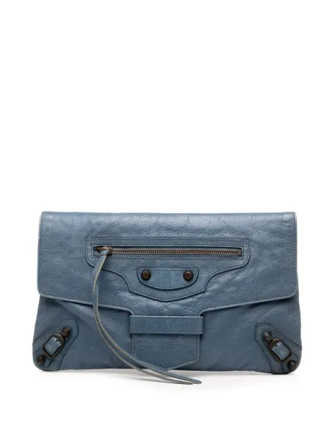 Balenciaga Pre-Owned 2005-2025 Lambskin Motocross Classic City clutch bag