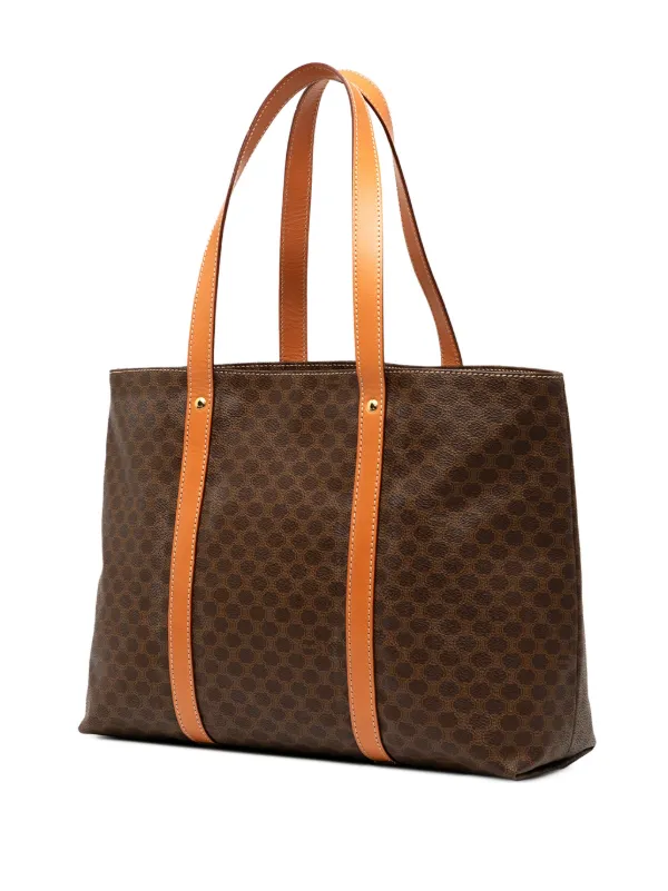 Celine Pre-Owned 1996 Macadam Coated Canvas Tote Bag | Brown