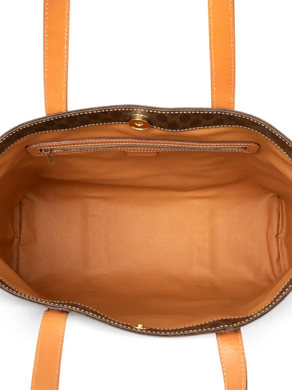 Celine Pre-Owned 1996 Macadam Coated Canvas Tote Bag | Brown