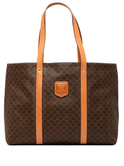Celine Pre-Owned شنطة عملية 'ماكادام' كانفا مطلية 1996