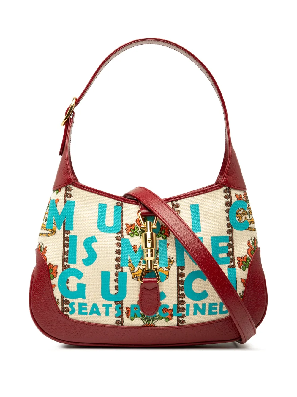 Gucci Pre-Owned 2016-2025 スモール キャンバス 100 センテニアル ミュージック ジャッキー 1961 Gucci Pre-Owned 2016-2025 スモール キャンバス 100 センテニアル ミュージック ジャッキー 1961