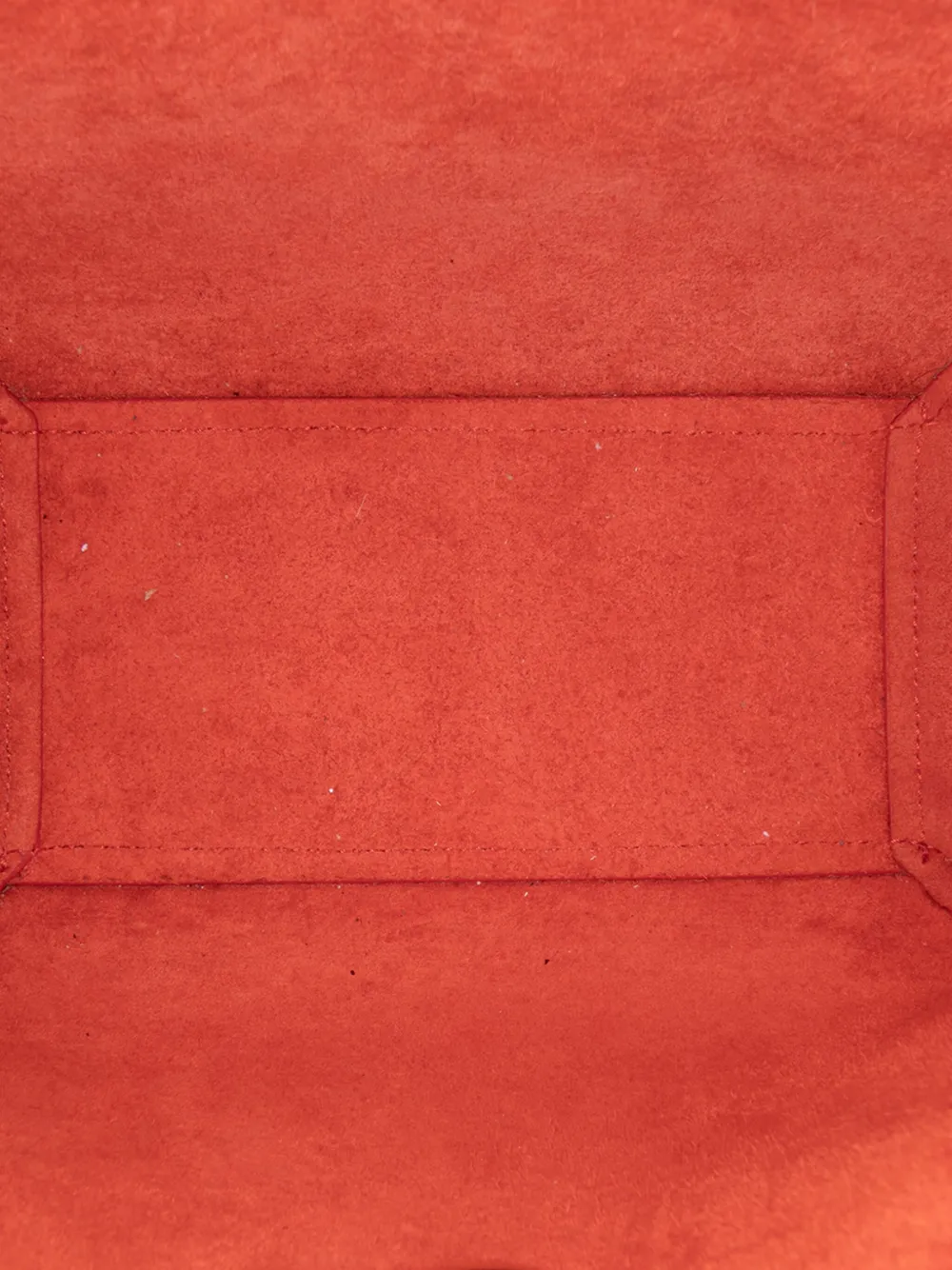 Pre-owned Celine 2018 Nano Grained Calfskin Belt Bag Satchel In Red