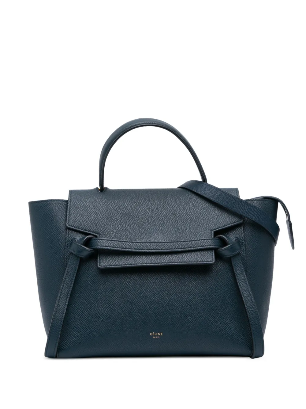 Celine Pre-Owned 2017 Mini Grained Calfskin Belt Bag satchel | Blue | Image 1