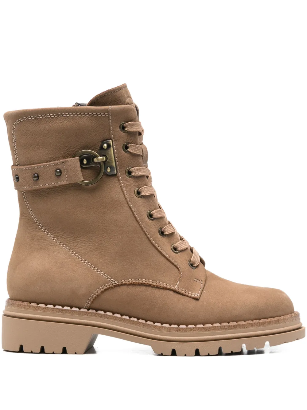 Tamaris Lace-up Fastening Boots In Neutral