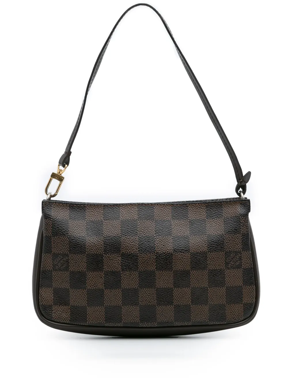 Pre-owned Louis Vuitton 2000-2025 Damier Ebene Navona Shoulder Bag In Brown