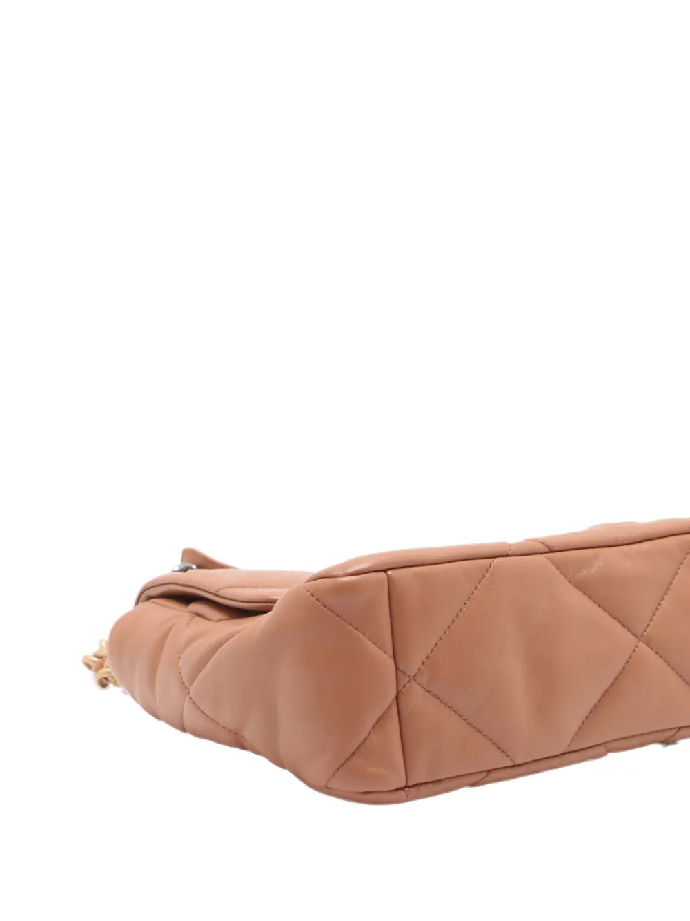 Pre-owned Chanel 2021-2025 Large Lambskin 19 Flap Satchel In Brown