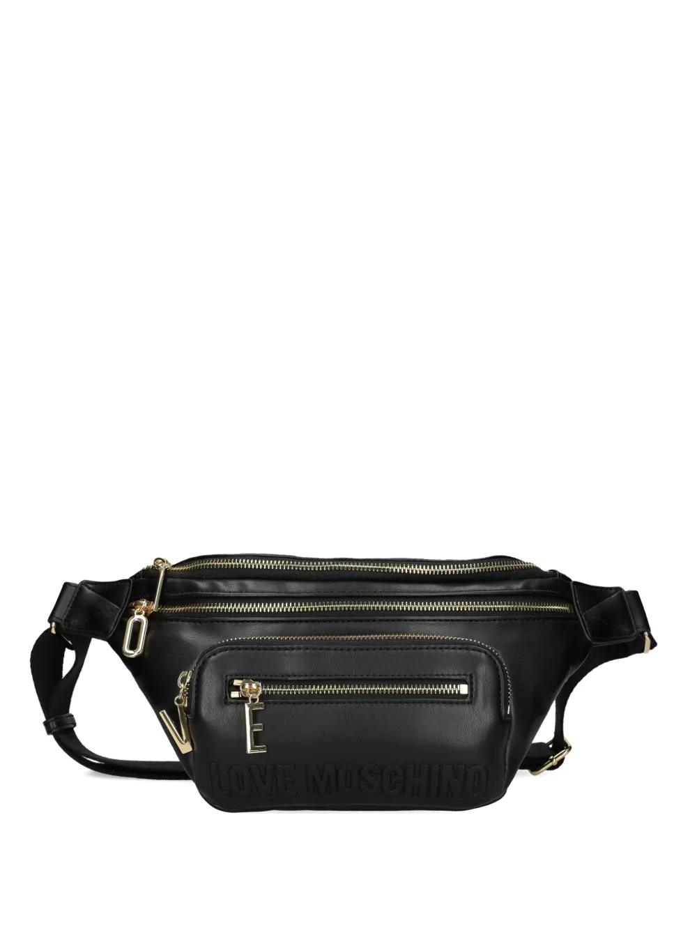 Love Moschino Zip-charm Belt Bag In Black