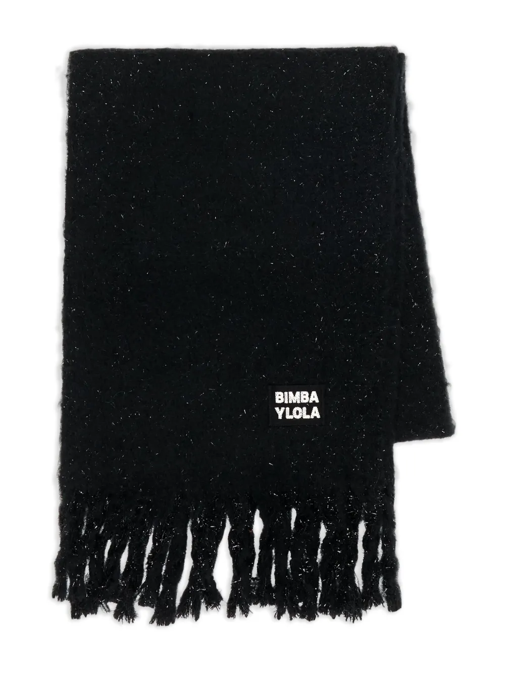 Bimba y Lola fringed scarf | Black | Image 1