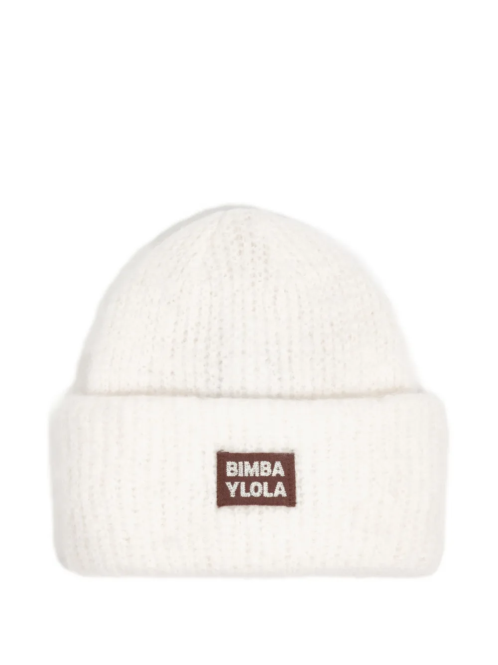 Bimba y Lola logo-patch beanie hat | White | Image 1