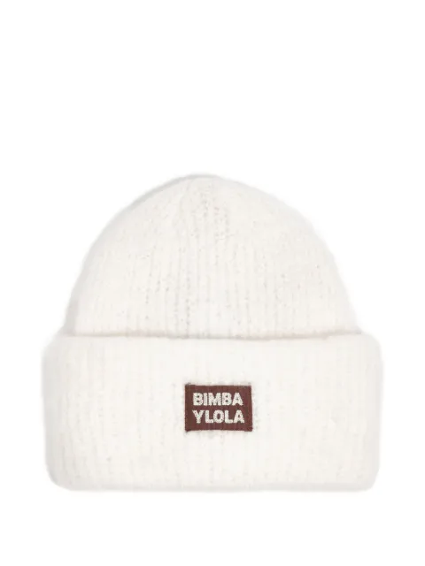 Bimba y Lola logo-patch beanie hat