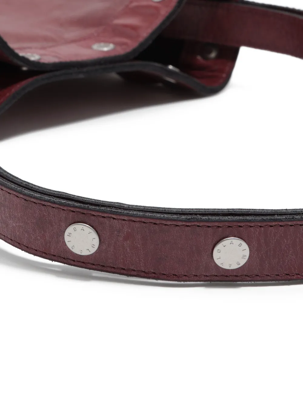 Bimba Y Lola Carlino Studded Shoulder Bag In Burgundy