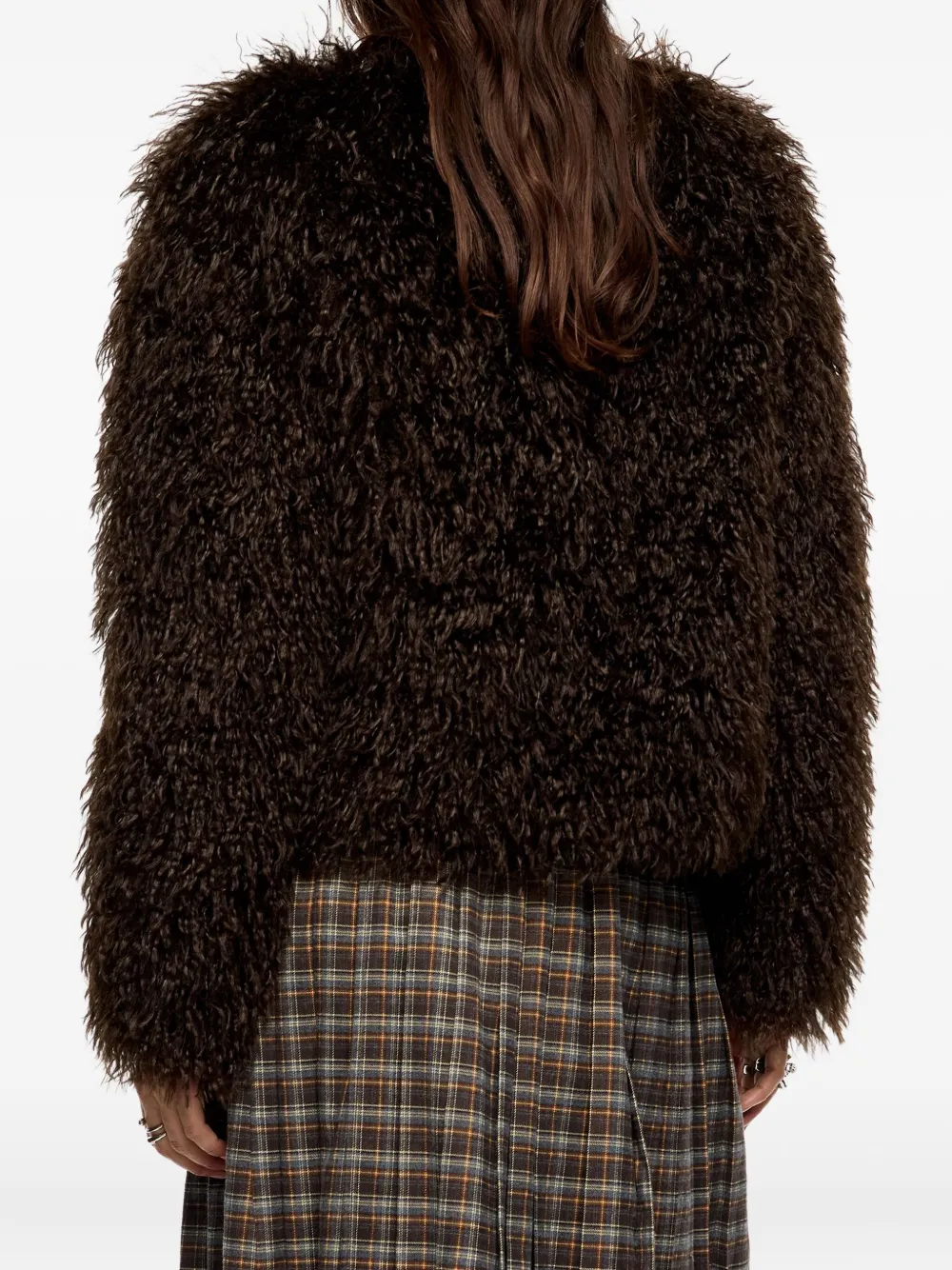 Bimba Y Lola Fur-effect Sweater In Brown