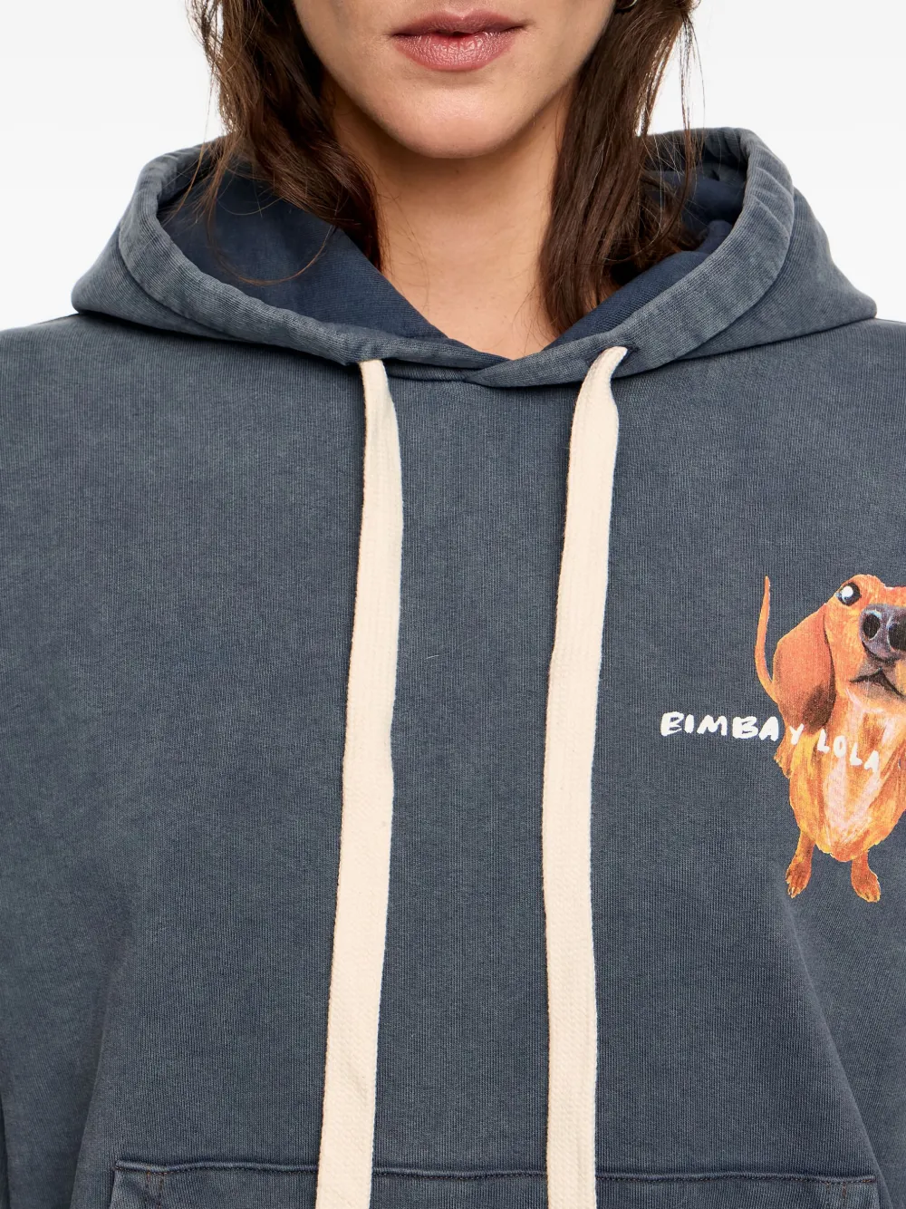 Bimba Y Lola Graphic-print Hoodie In Blue