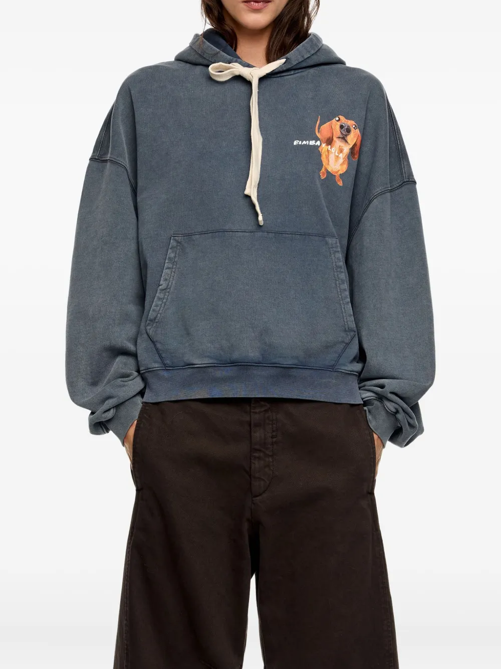 Bimba Y Lola Graphic-print Hoodie In Blue