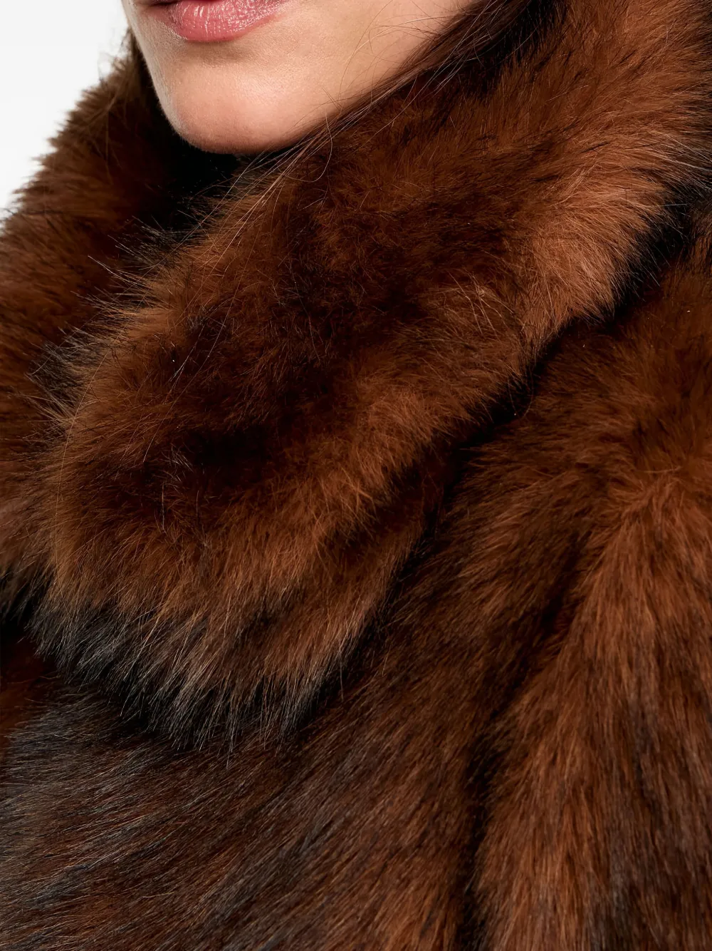 Bimba Y Lola Short Fur Coat In Brown