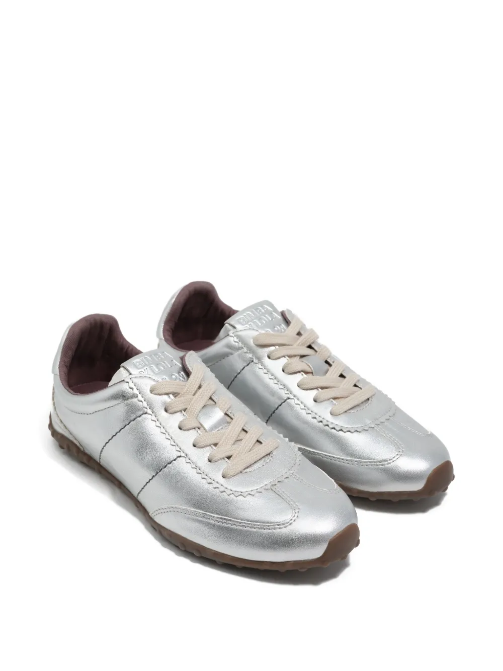 Bimba y Lola Sneakers met stiksels - Zilver