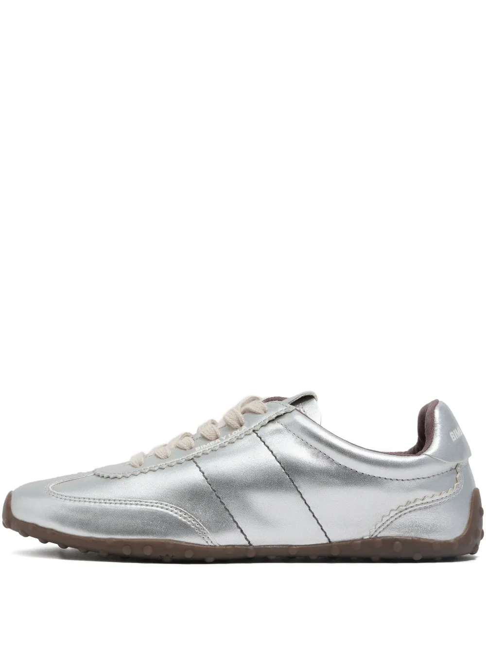 Bimba Y Lola Stitched Lace-up Sneakers In Silver